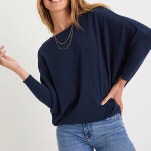 Lulus Basics Verla Navy Blue Dolman Sleeve Sweater Top - Size M